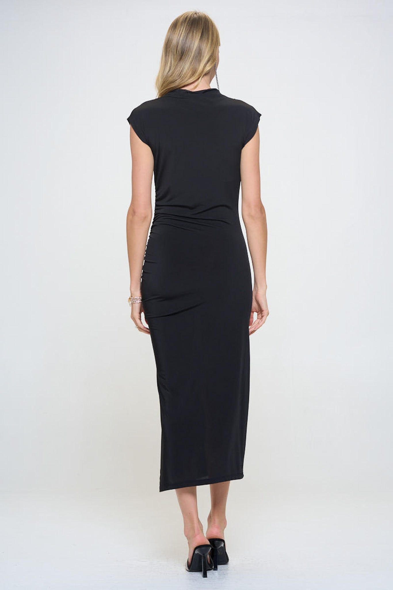 Ruched Midi Dress sold by Valencia Boutique product image thumbnail 3