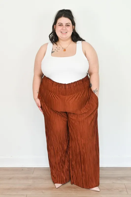 CURVE Pleated Wide Leg Pant sold by Valencia Boutique