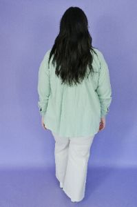 Mint Button Up Shirt (S-3X) sold by Valencia Boutique