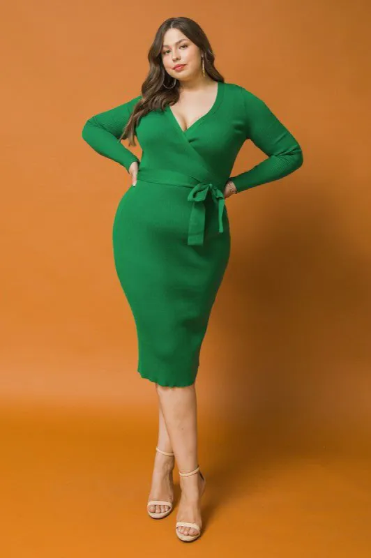 CURVE Ribbed Sweater Dress sold by Valencia Boutique