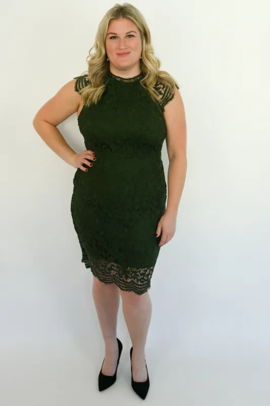 CURVE Lace Mini Dress sold by Valencia Boutique