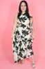 CURVE Floral Pleated Midi Dress sold by Valencia Boutique