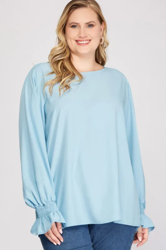 CURVE Bell Sleeve Blouse sold by Valencia Boutique