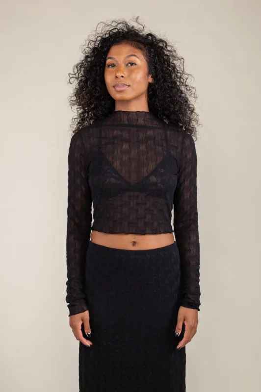 Abra Mesh Top (S-3X) sold by Valencia Boutique