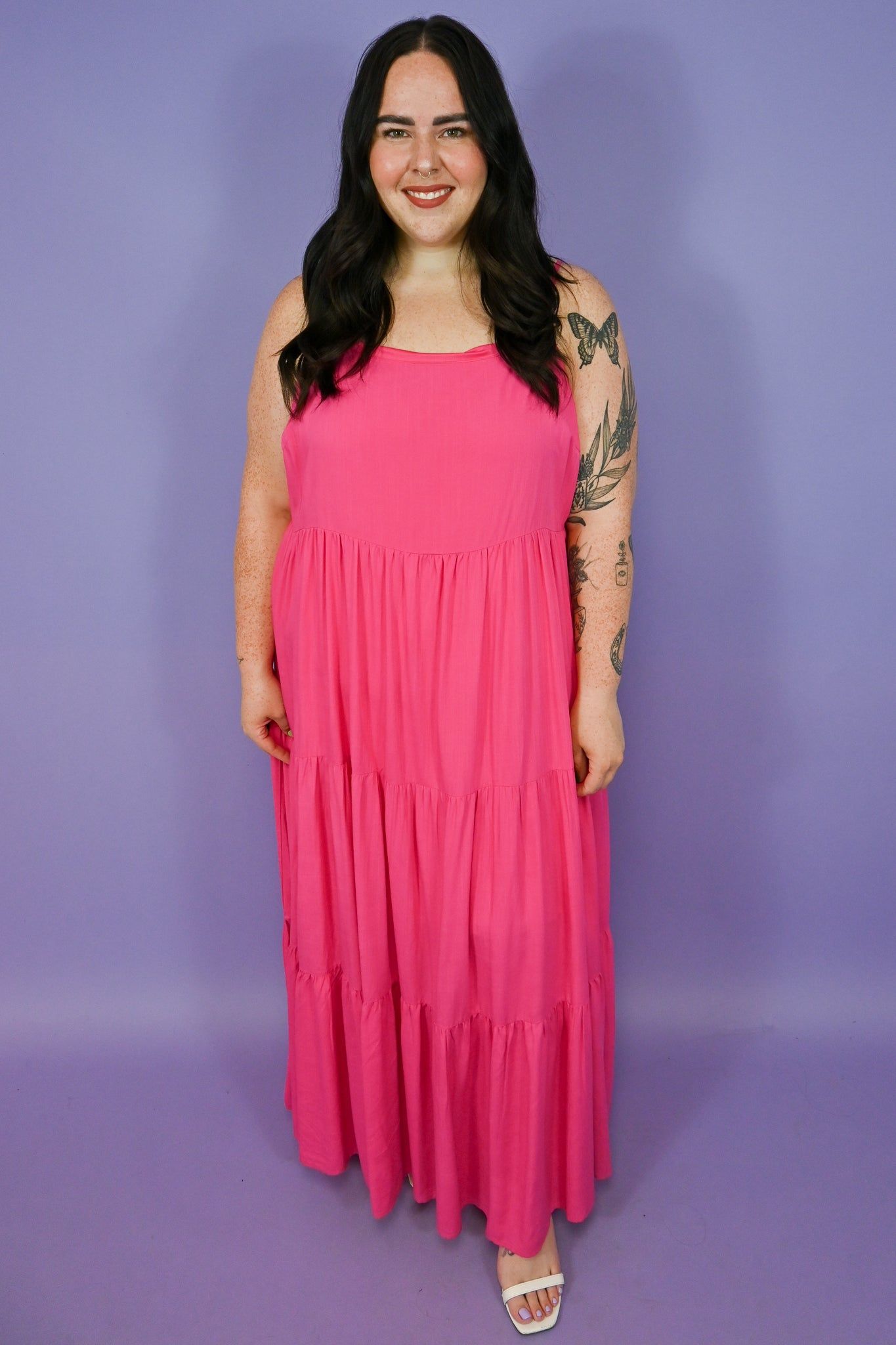 Pink Maxi Dress (S-3X) sold by Valencia Boutique product image thumbnail 3
