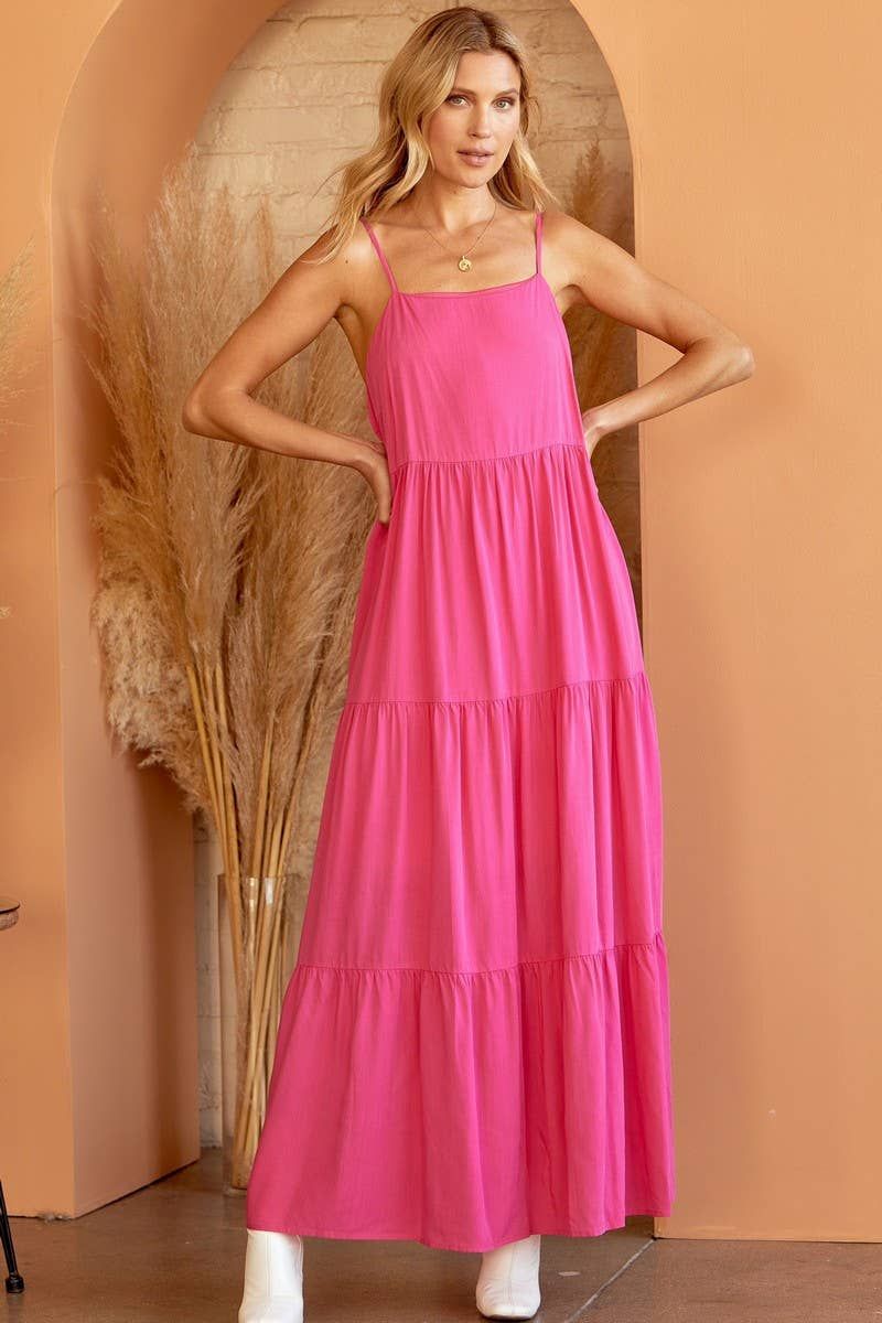 Pink Maxi Dress (S-3X) sold by Valencia Boutique product image thumbnail 5
