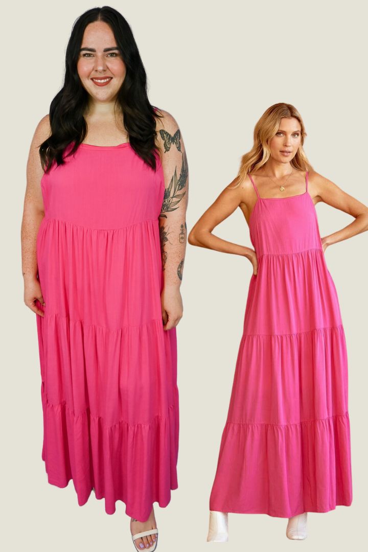Pink Maxi Dress (S-3X) sold by Valencia Boutique product image thumbnail 2