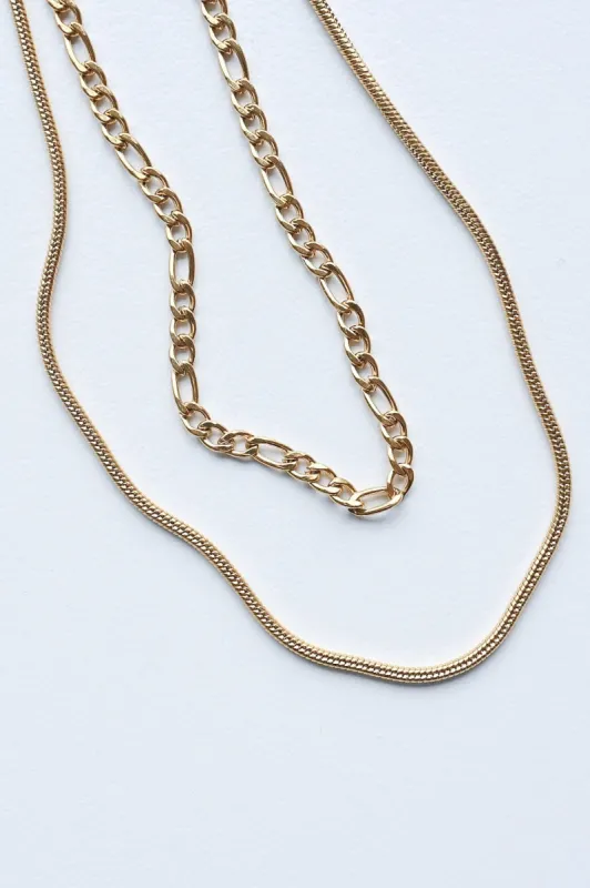 Layered Figaro Chain sold by Valencia Boutique