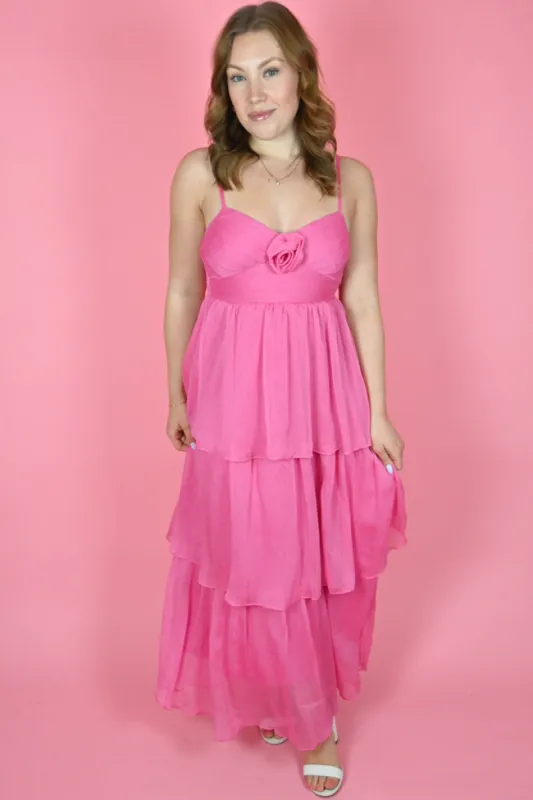 Tiered Midi Dress sold by Valencia Boutique