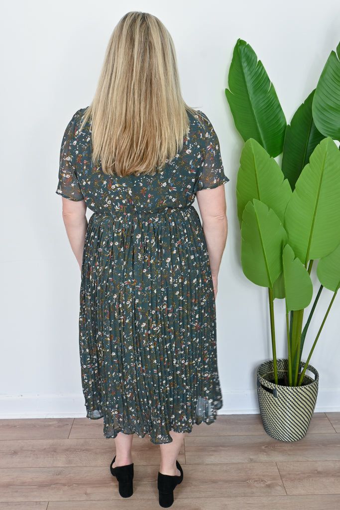 CURVE Pleated Midi Dress sold by Valencia Boutique product image thumbnail 2