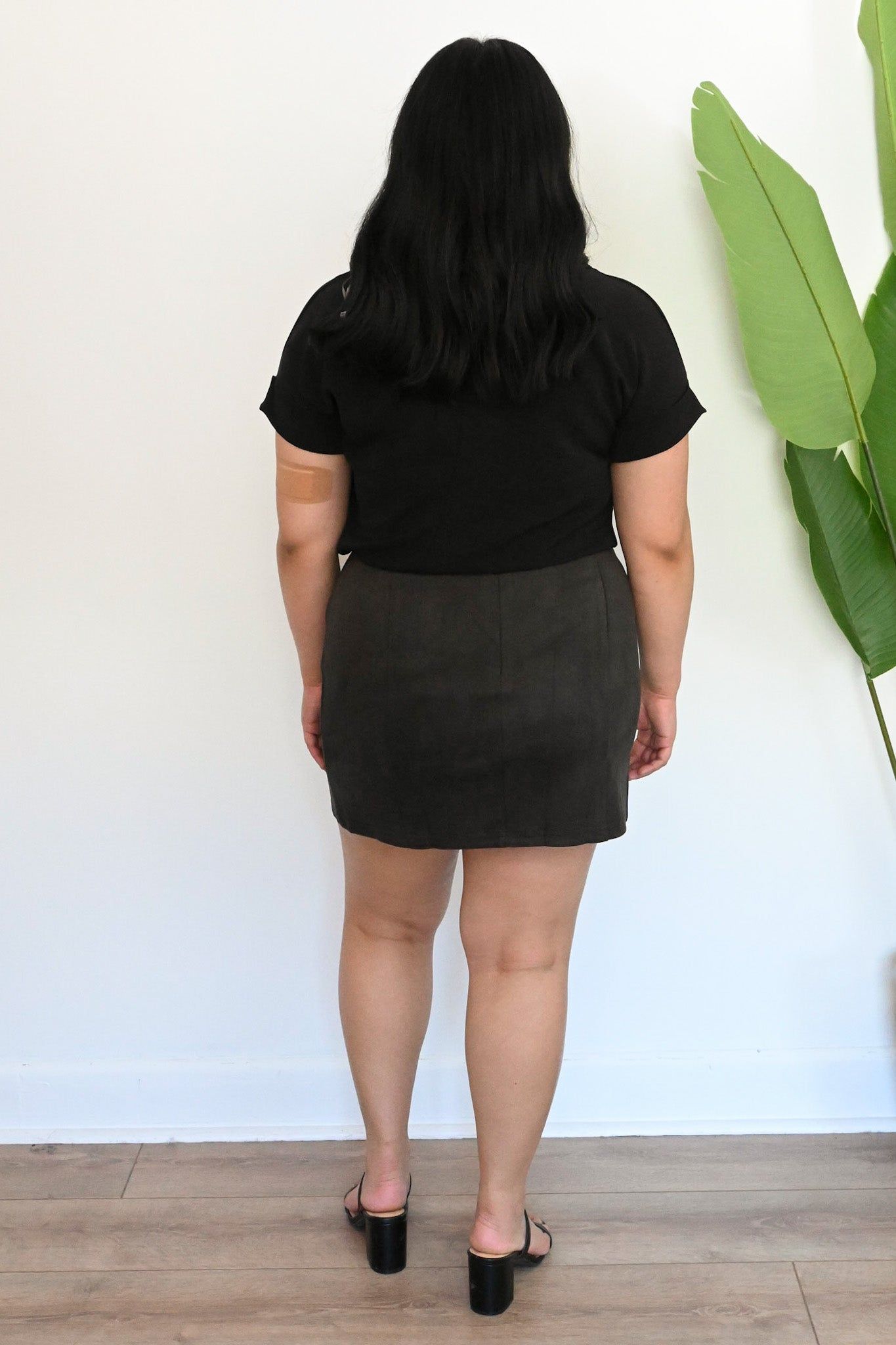 Faux Suede Skirt (S-2X) sold by Valencia Boutique product image thumbnail 6