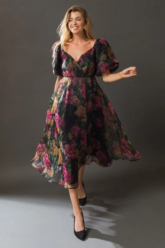 Floral Midi Dress sold by Valencia Boutique