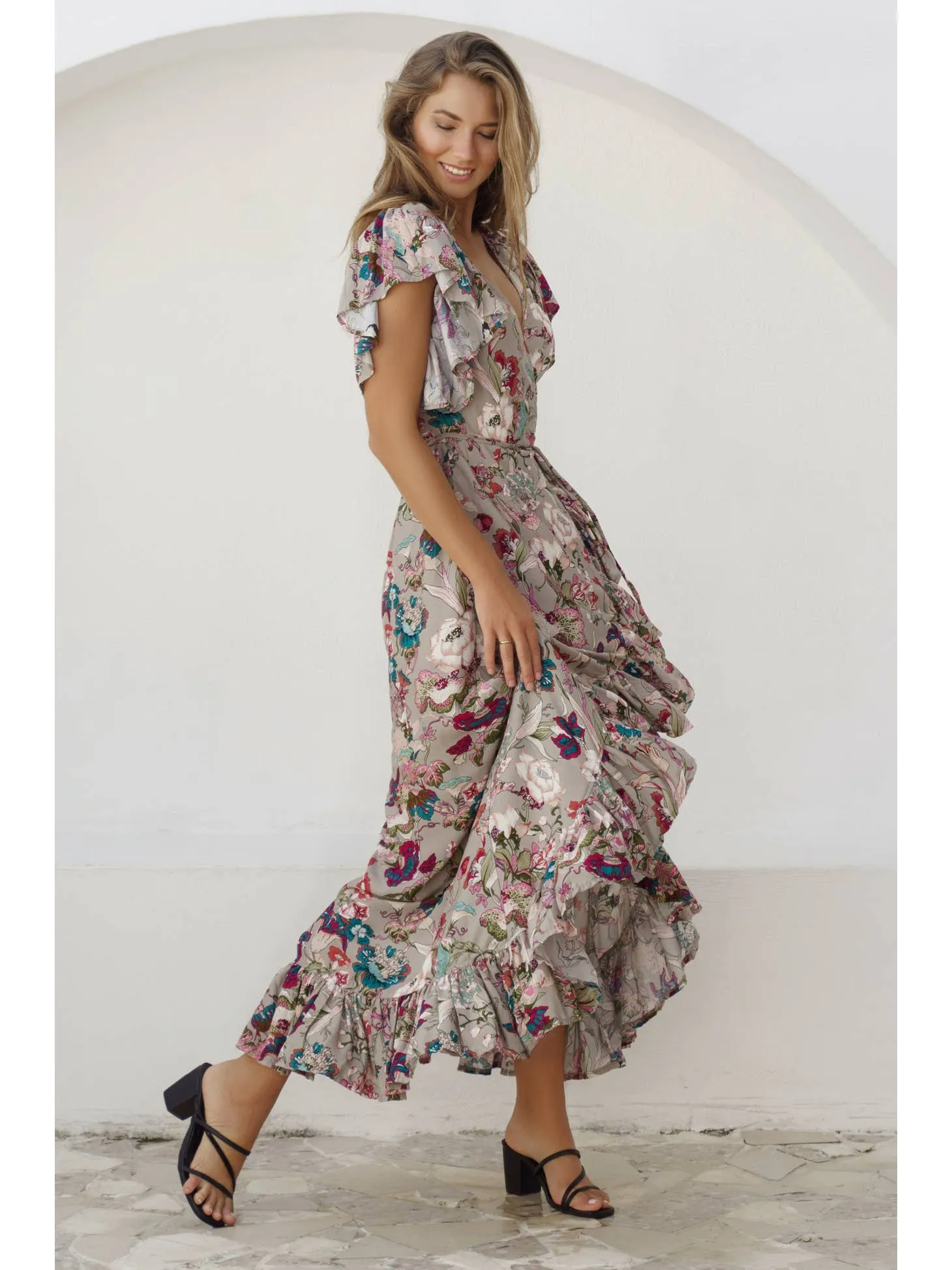 Carmen Wrap Dress (S-3X) sold by Valencia Boutique product image thumbnail 4
