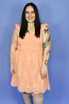 CURVE Peachy Keen Mini Dress sold by Valencia Boutique