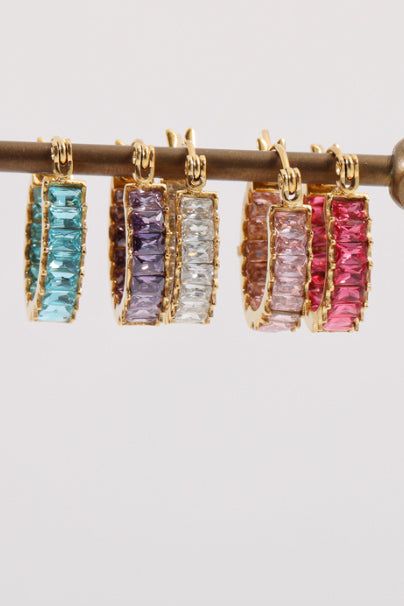 Pave Hoops sold by Valencia Boutique