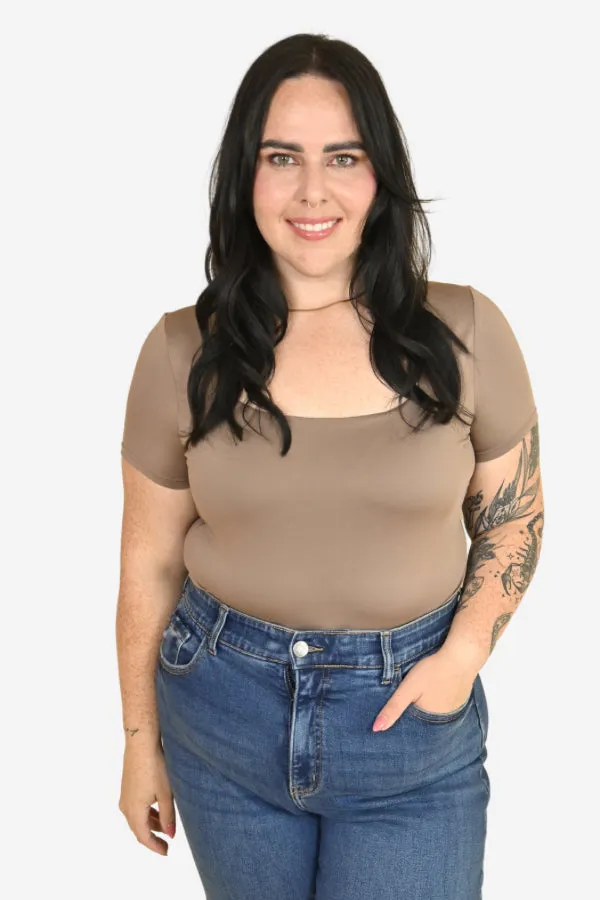 CURVE Square Neck Tee sold by Valencia Boutique