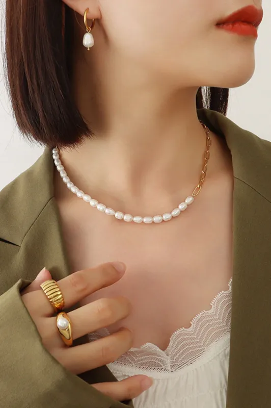Pearl Chain Necklace sold by Valencia Boutique