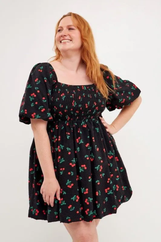 Very Cherry Mini Dress (XS-3X) sold by Valencia Boutique