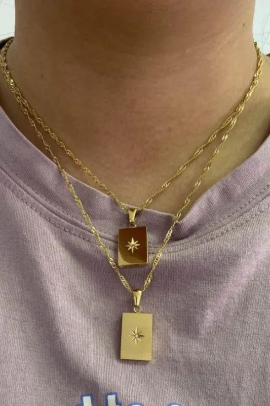 North Star Pendant Necklace sold by Valencia Boutique