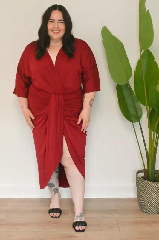 CURVE Ruched Bodycon Dress sold by Valencia Boutique