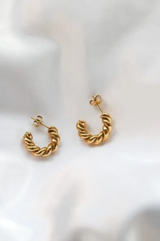 Rope Twist Hoops sold by Valencia Boutique