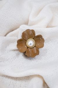 Floral Pearl Claw Clip sold by Valencia Boutique