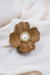 Floral Pearl Claw Clip sold by Valencia Boutique