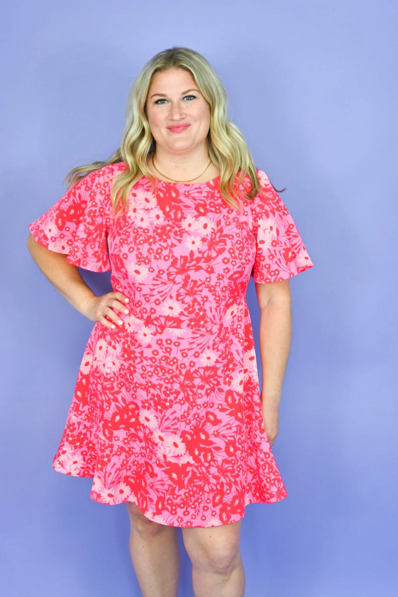 Pink Mini Dress (XS-3X) sold by Valencia Boutique product image thumbnail 2