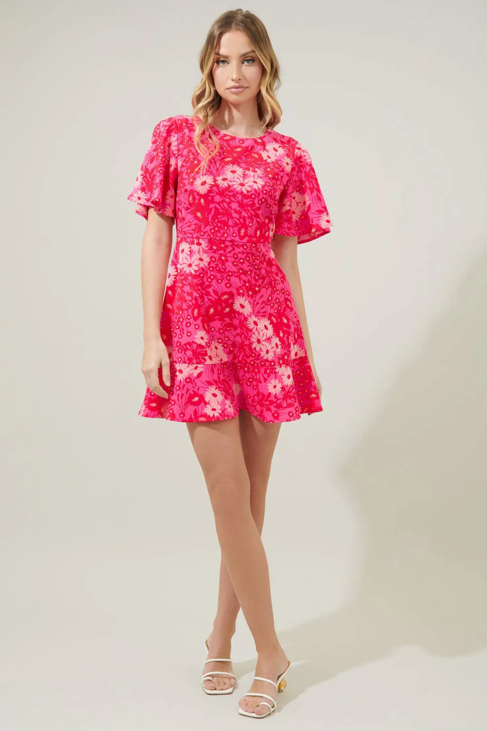Pink Mini Dress (XS-3X) sold by Valencia Boutique product image thumbnail 3