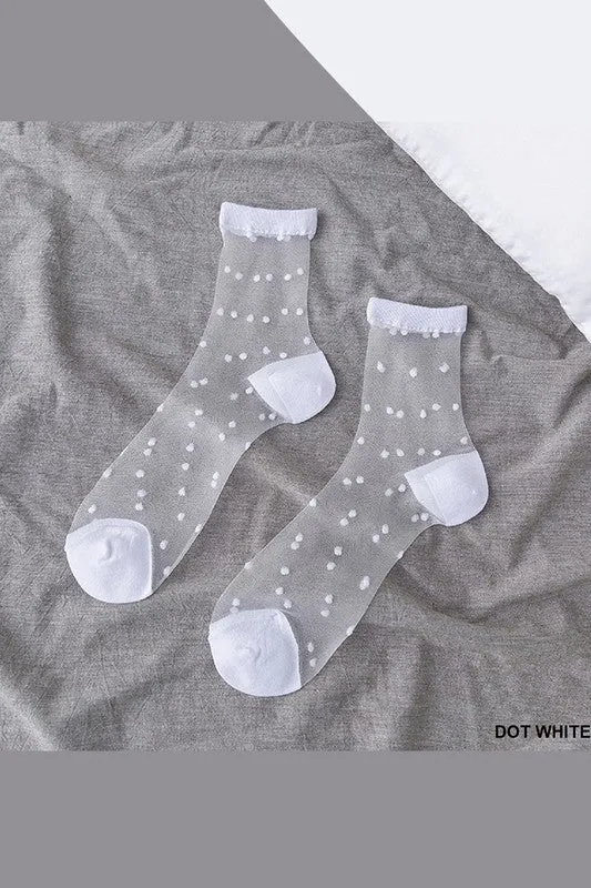 Polka Dot Sheer Socks sold by Valencia Boutique