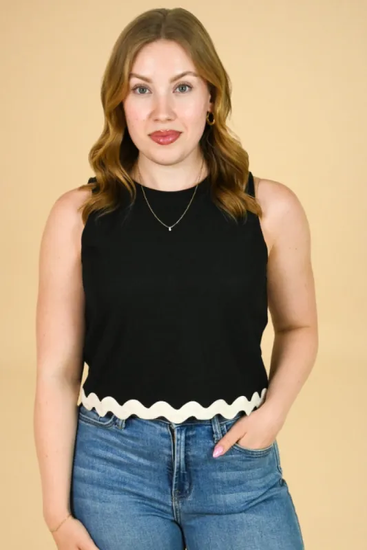 Ric Rac Tank sold by Valencia Boutique