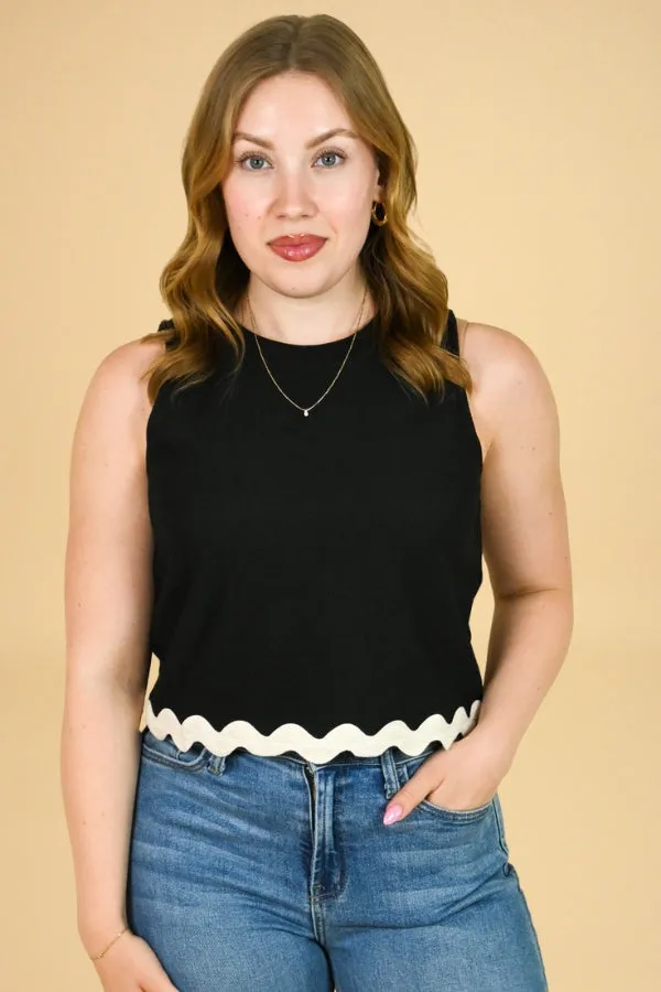 Ric Rac Tank sold by Valencia Boutique