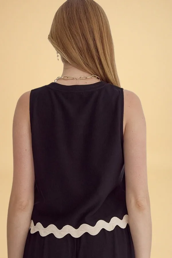 Ric Rac Tank sold by Valencia Boutique product image thumbnail 4