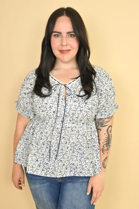 CURVE Ditsy Floral Top made by Polagram
