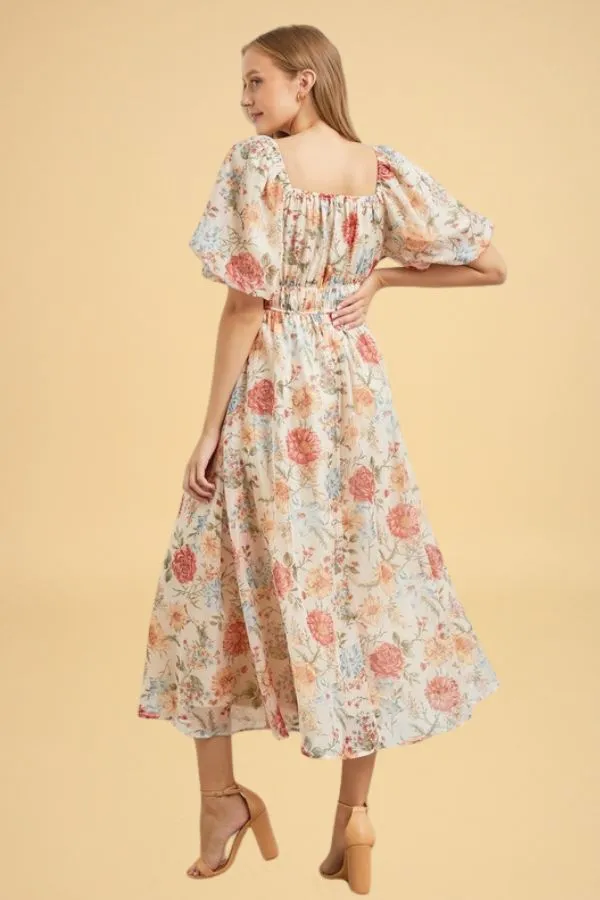 Organza Floral maxi dress (S-3X) sold by Valencia Boutique product image thumbnail 2