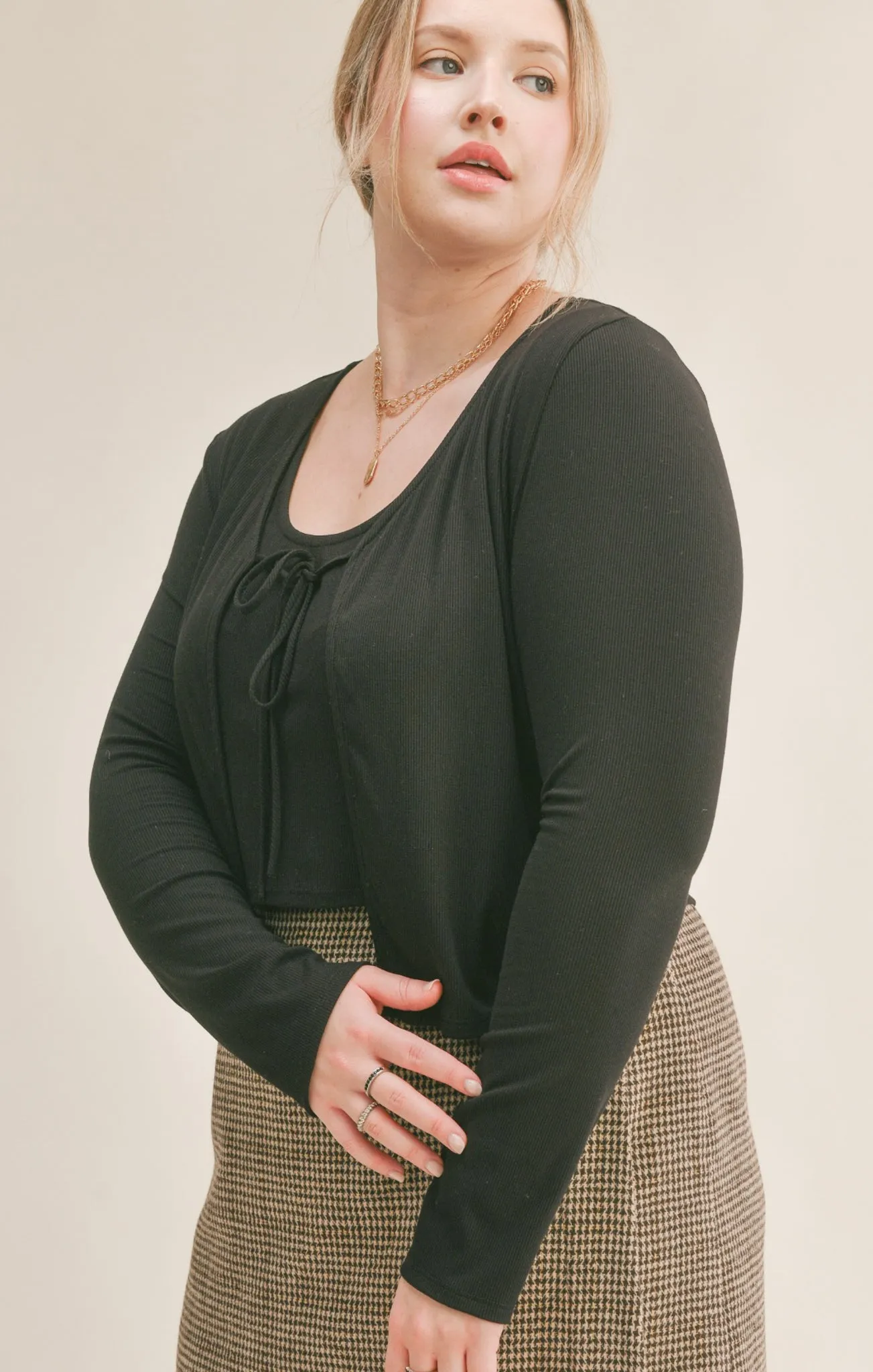 CURVE Tank & Cardi Set sold by Valencia Boutique product image thumbnail 2