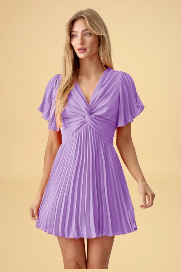 Stacey Pleated Mini Dress sold by Valencia Boutique product image thumbnail 3