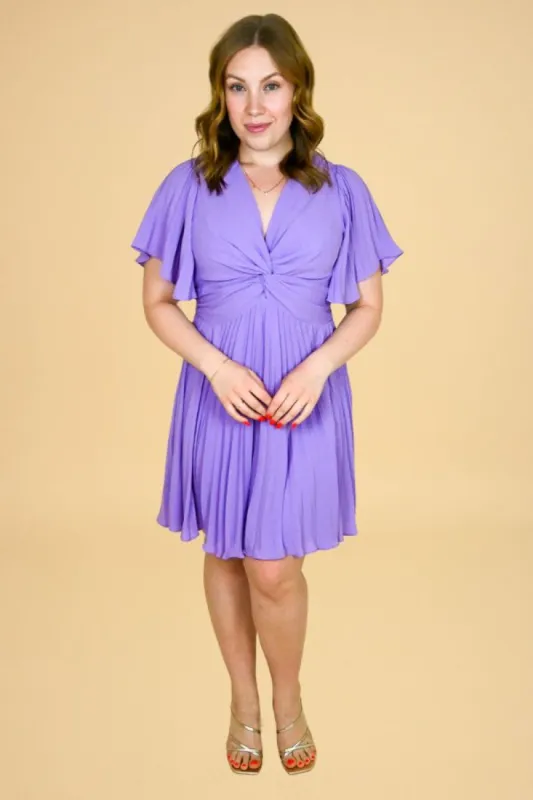 Stacey Pleated Mini Dress sold by Valencia Boutique