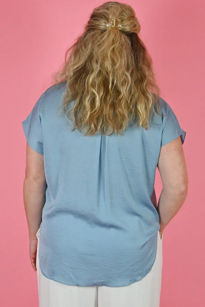 Button Up Casual Top (S-3X) sold by Valencia Boutique product image thumbnail 5