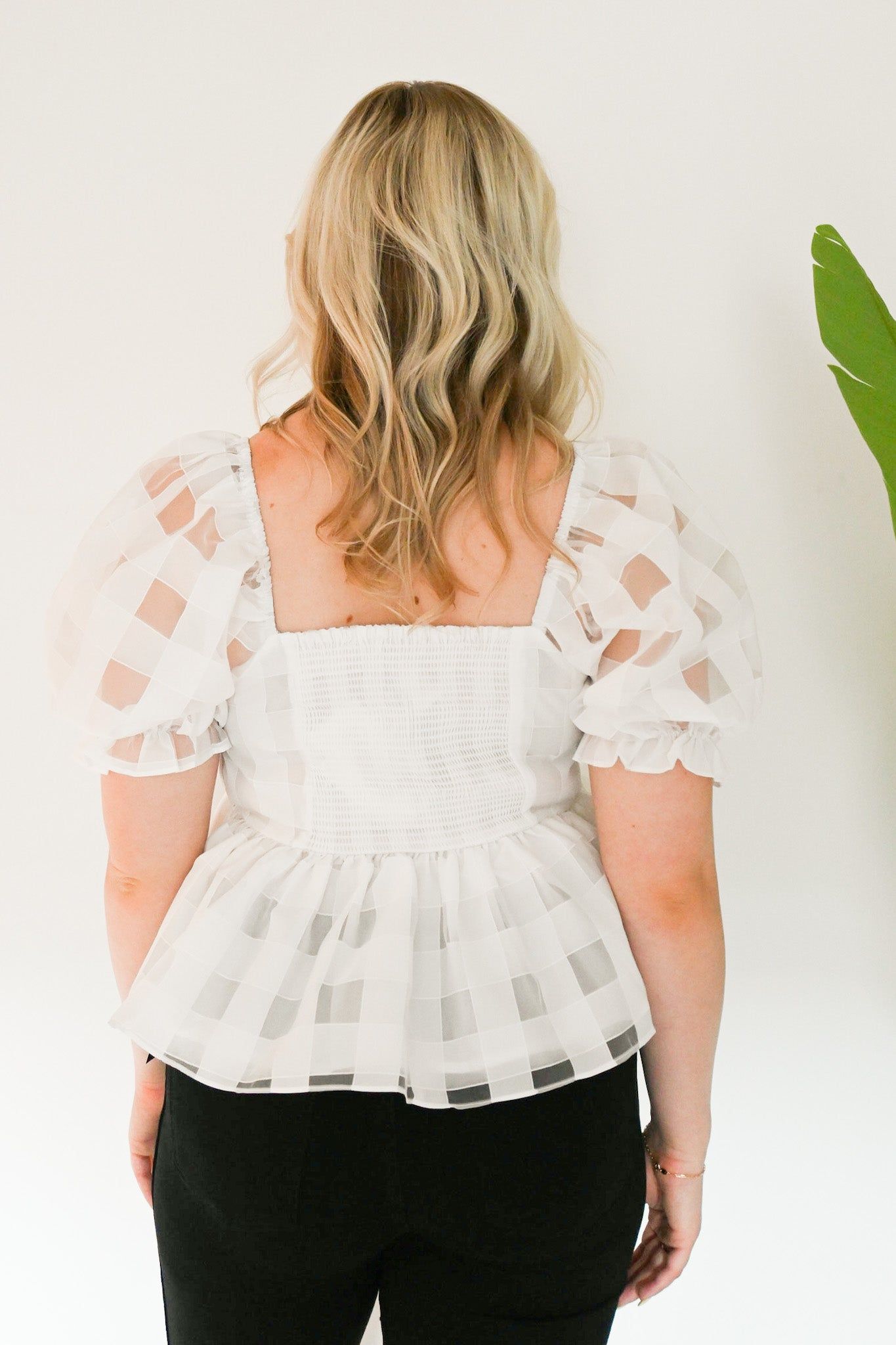 Organza Puff Sleeve Top sold by Valencia Boutique product image thumbnail 4