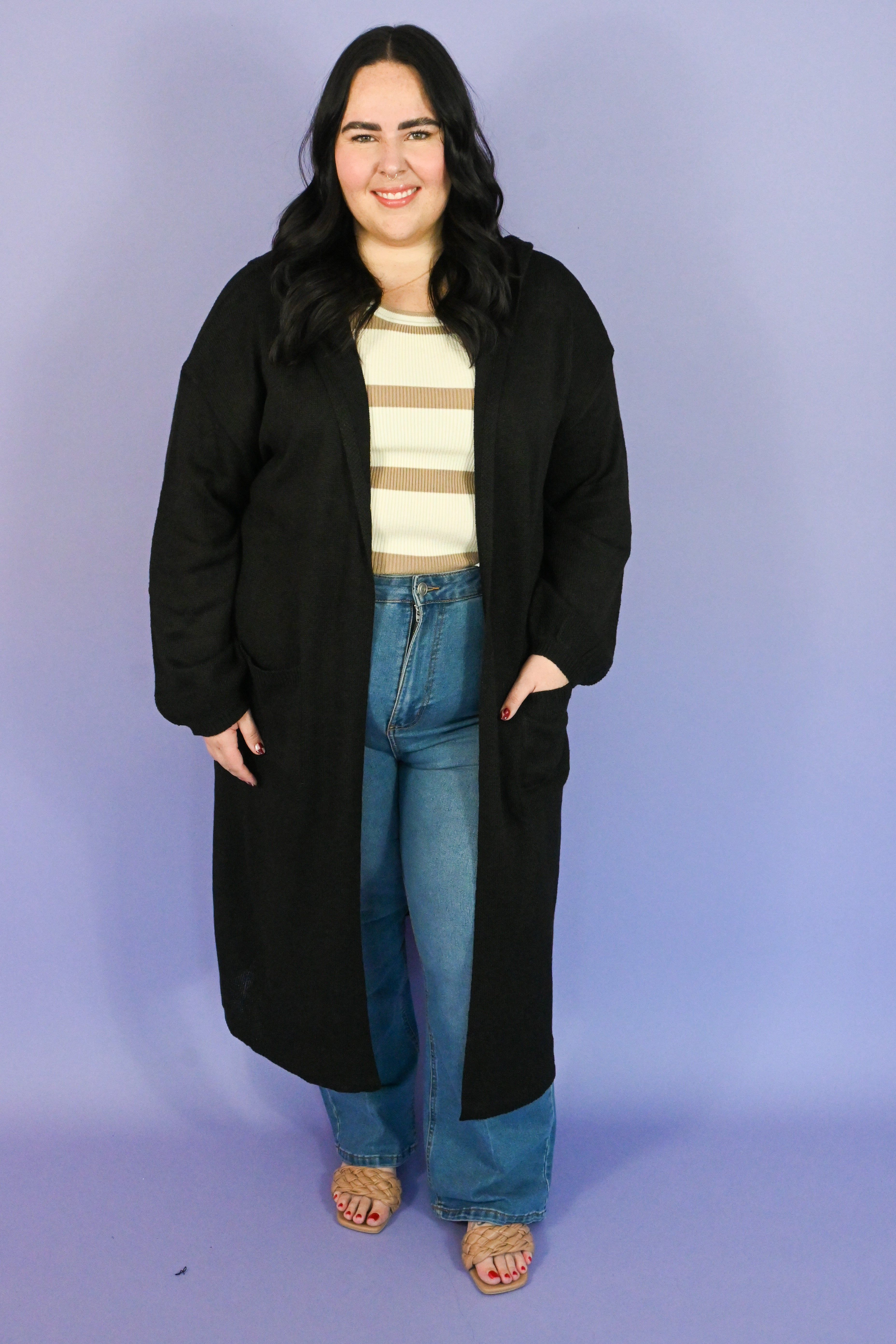Hooded Cardigan (S-3X) sold by Valencia Boutique product image thumbnail 5