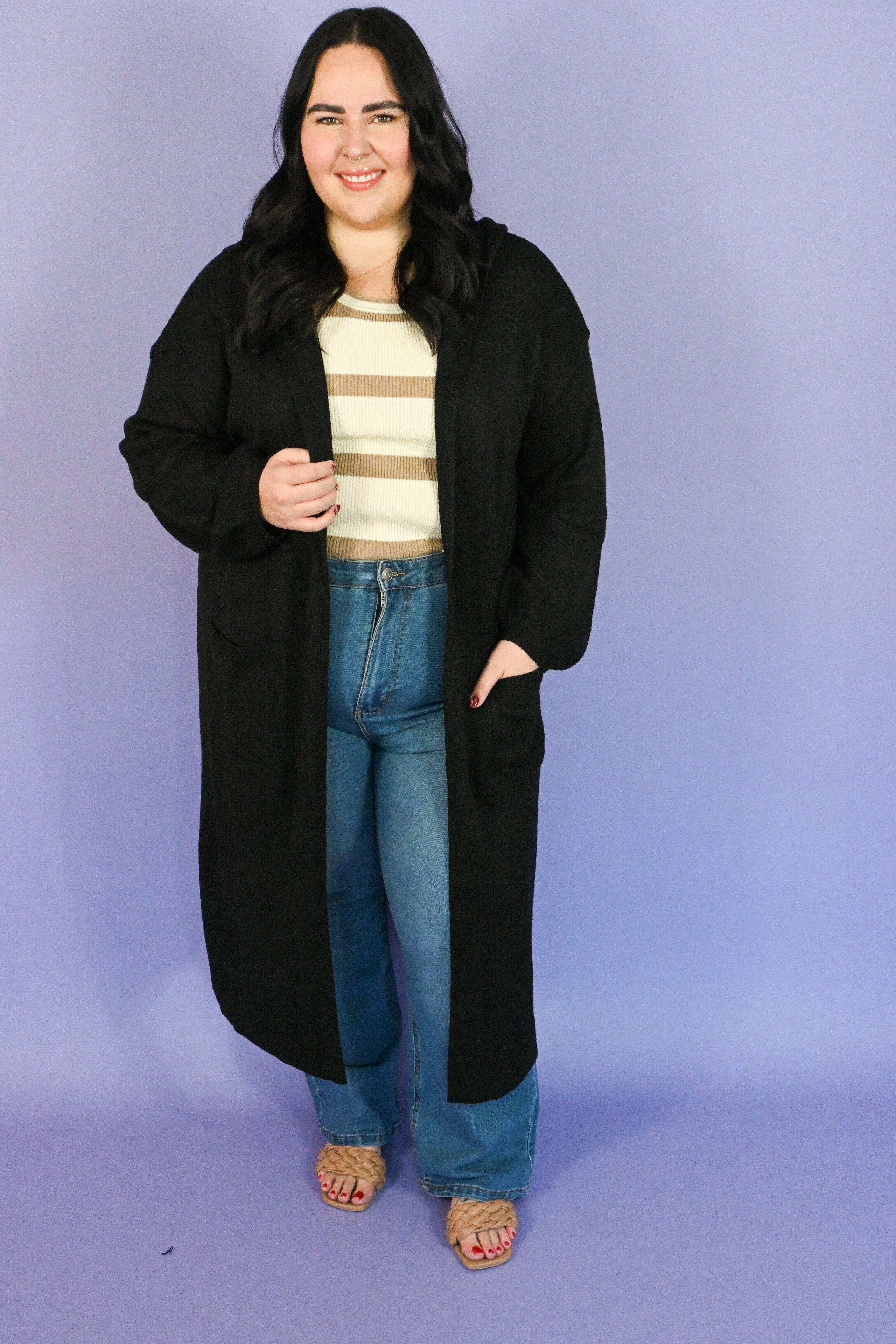 Hooded Cardigan (S-3X) sold by Valencia Boutique product image thumbnail 6