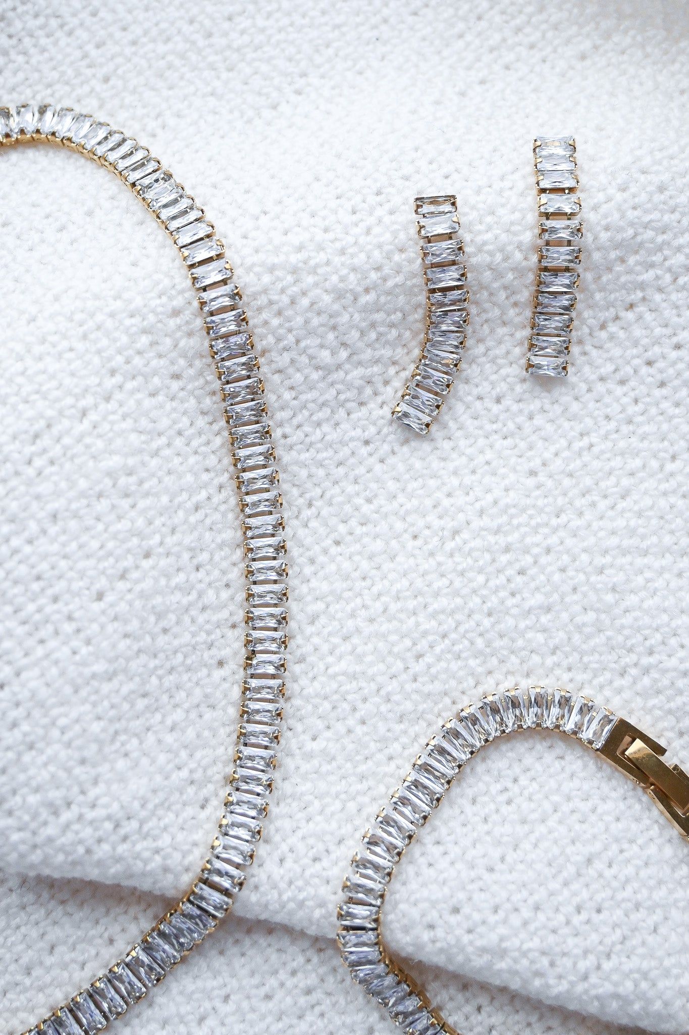 Baguette Tennis Bracelet sold by Valencia Boutique product image thumbnail 3