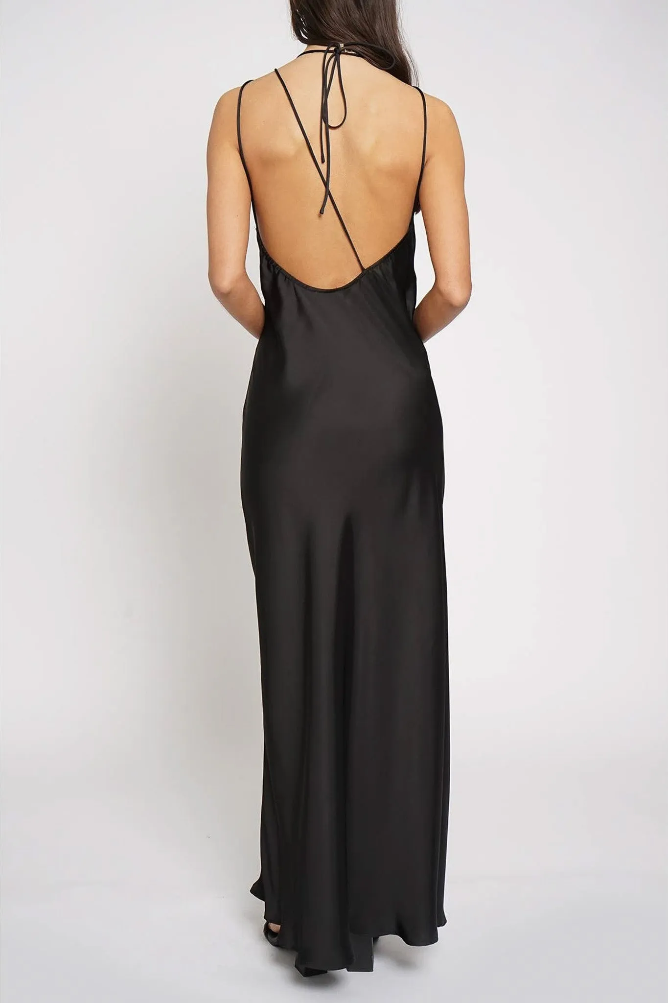 Strappy Satin Maxi Dress sold by Valencia Boutique product image thumbnail 2
