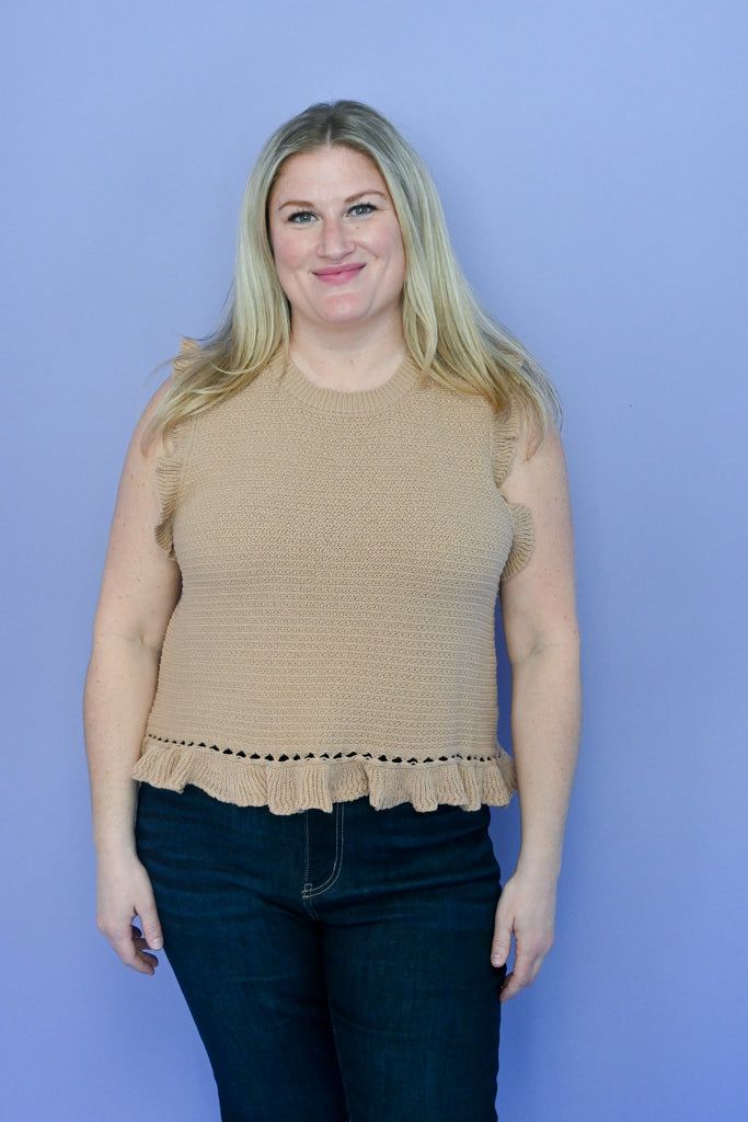 CURVE Crochet Sleeveless Top sold by Valencia Boutique product image thumbnail 3