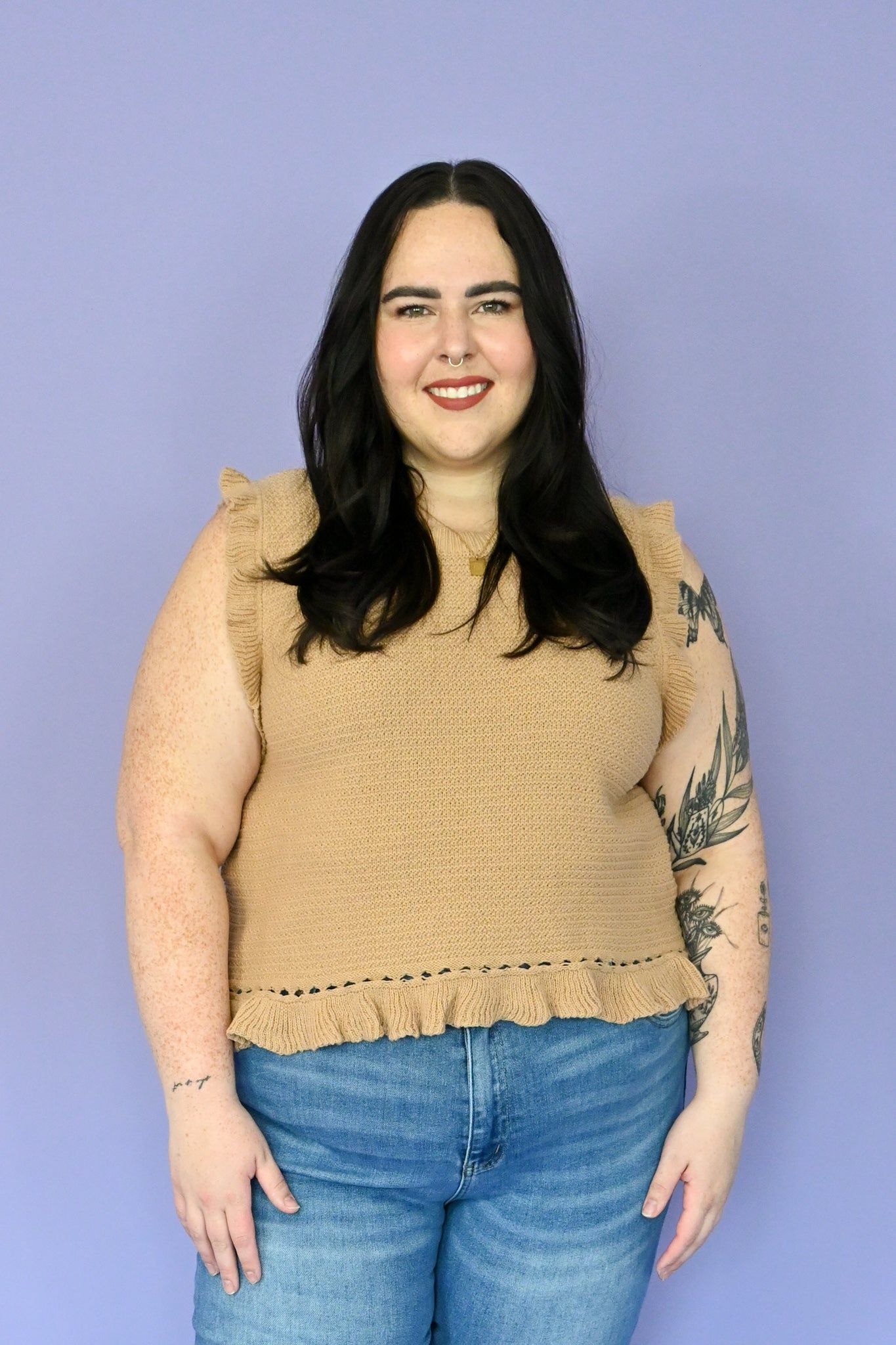 CURVE Crochet Sleeveless Top sold by Valencia Boutique