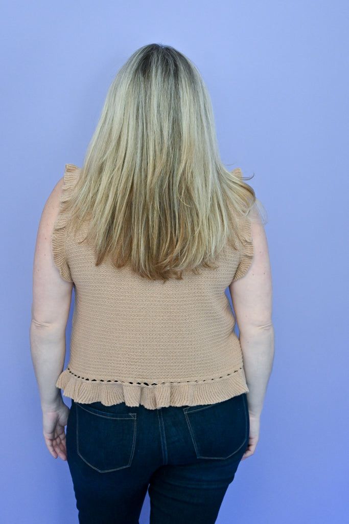 CURVE Crochet Sleeveless Top sold by Valencia Boutique product image thumbnail 4