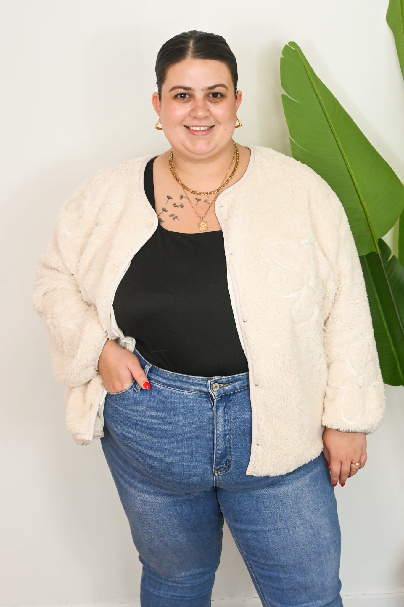 Anna Teddy Jacket (XS-3X) sold by Valencia Boutique