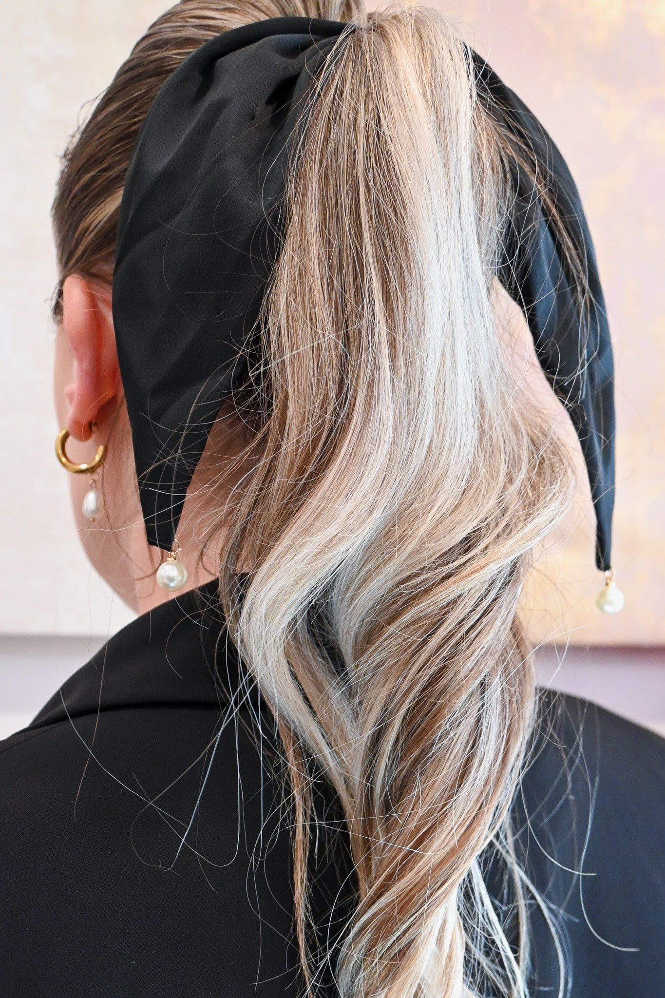 Satin Bow Pearl Clip sold by Valencia Boutique product image thumbnail 2