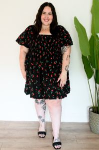 Very Cherry Mini Dress (XS-3X) sold by Valencia Boutique